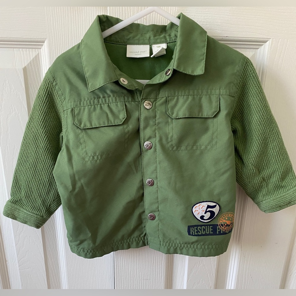 Second Step Infant Army Green Pilot Utility Jacket